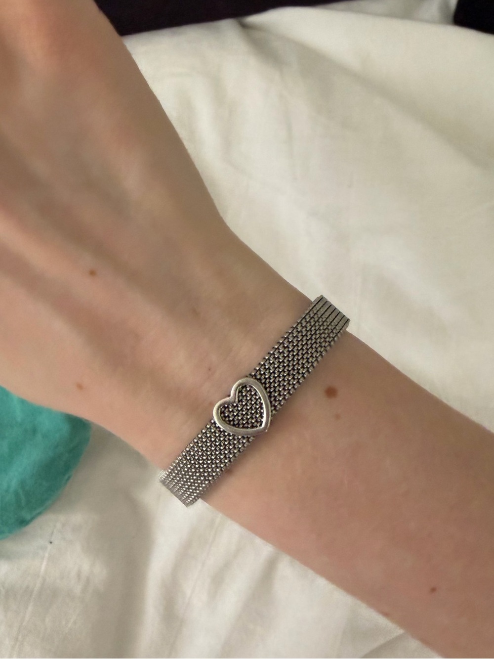 Vintage Tiffany & Co Somerset Heart Stretch Bracelet